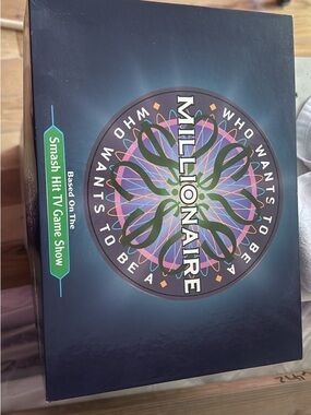 Who Wants to Be a Millionaire Board Game - Navy & Multicolor Box
